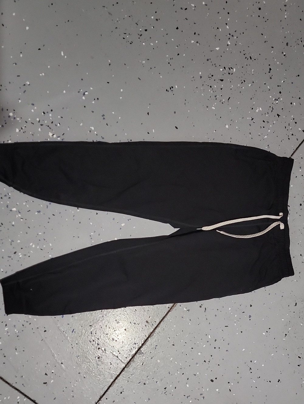 Womens Vuori Black Jogger Sweatpants with White Drawstring